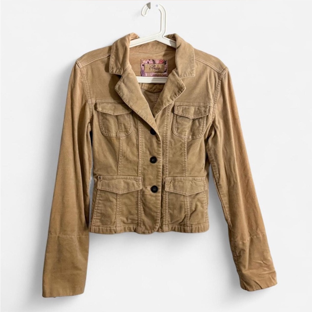 Tan Button Jacket - Picture 2 of 6